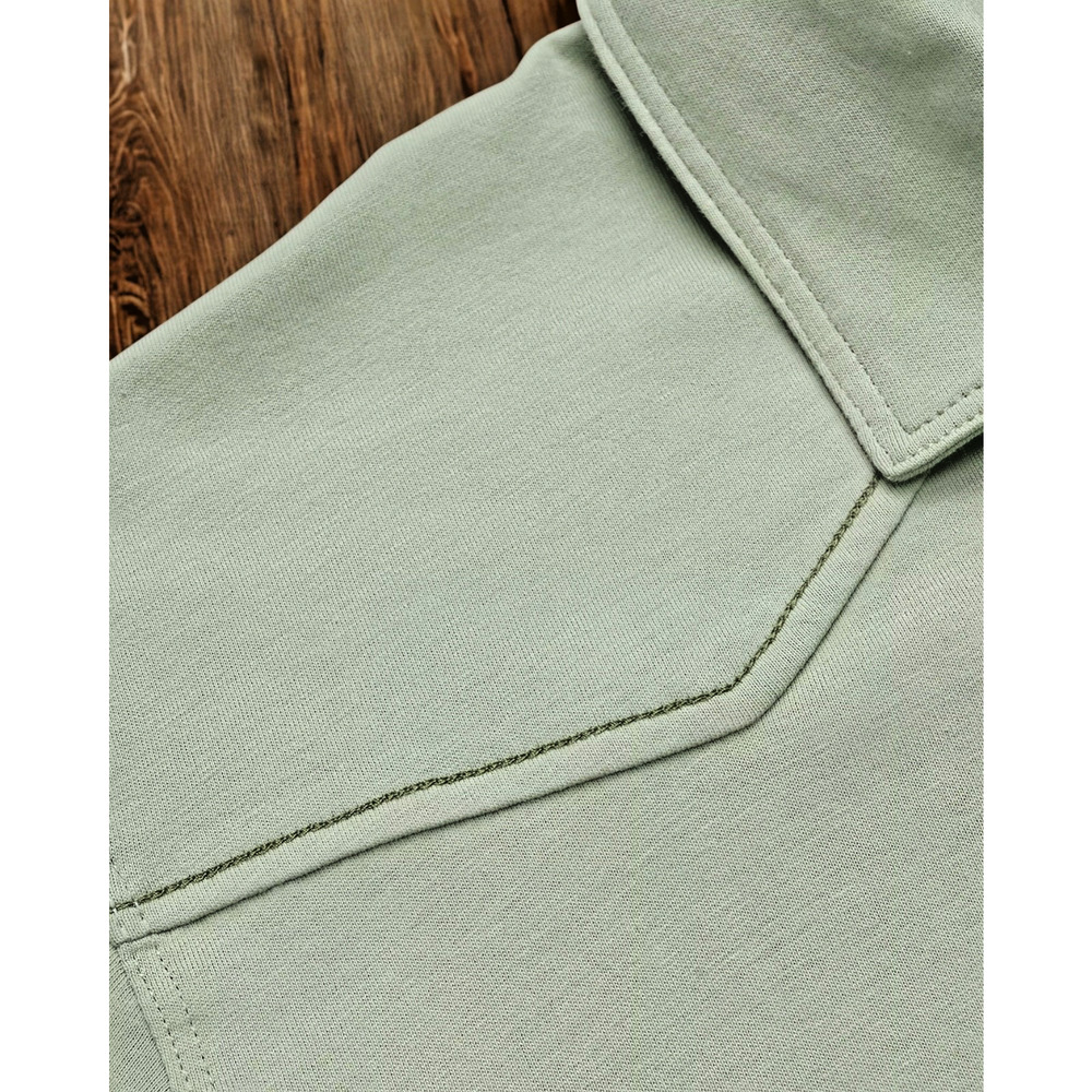 Howler Brothers Ranchero Western Pearl Snap Polo Green Cotton Shirt Mens M - Picture 9 of 11